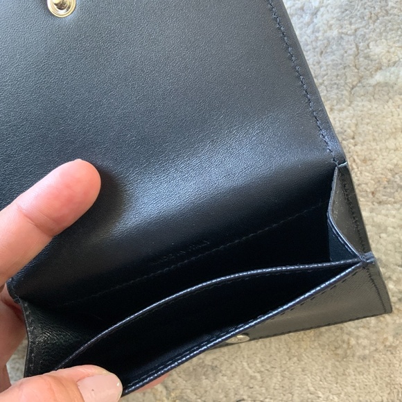 SAINT LAURENT embossed leather ,small wallet/ cardholder . - Picture 5 of 10